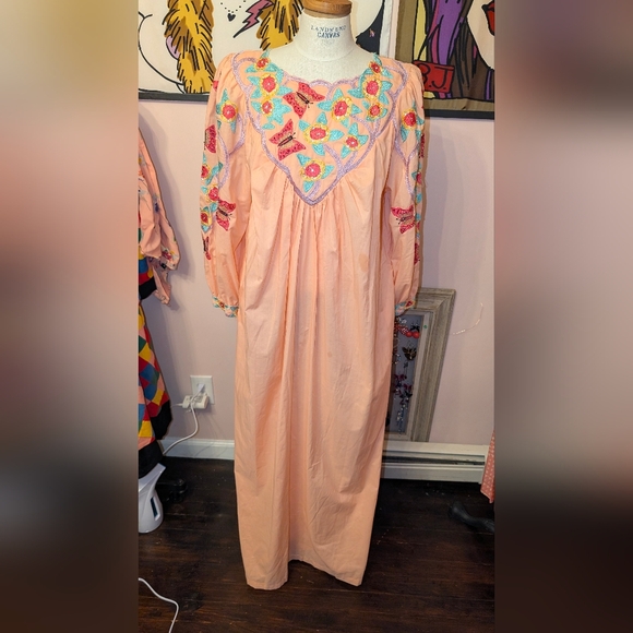Royal Dresses & Skirts - vintage embroidered butterfly MuMu Kaftan